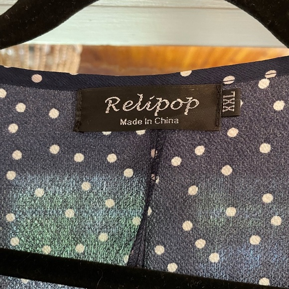 Felipe, Sz XXL, Black Mini Wrap Dress with Ruffled Flutter Sleeves - Picture 3 of 5